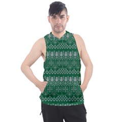 Christmas Knit Digital Men s Sleeveless Hoodie by Mariart