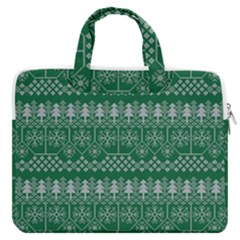 Christmas Knit Digital Macbook Pro 15  Double Pocket Laptop Bag 