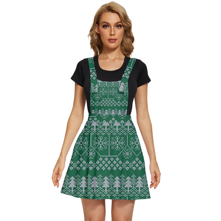 Christmas Knit Digital Apron Dress