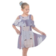 Emilia Rezero Kids  Shoulder Cutout Chiffon Dress by Azkajaya