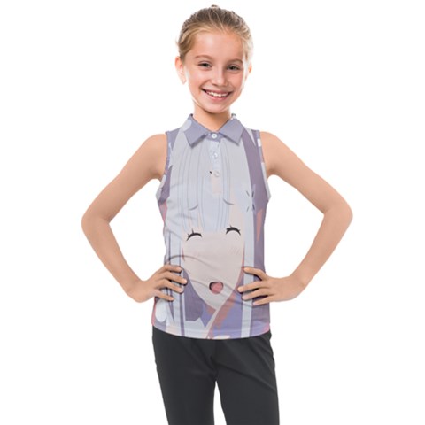 Emilia Rezero Kids  Sleeveless Polo T-shirt by Azkajaya