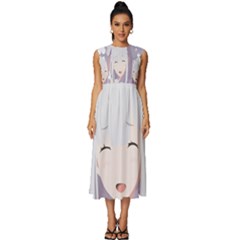 Emilia Rezero Sleeveless Round Neck Midi Dress by Azkajaya