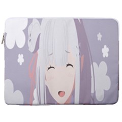 Emilia Rezero 17  Vertical Laptop Sleeve Case With Pocket