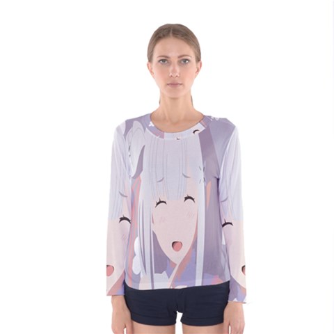 Emilia Rezero Women s Long Sleeve T-shirt by Azkajaya