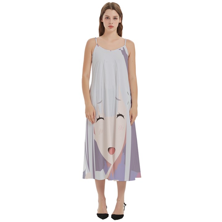 Emilia Rezero Casual Spaghetti Strap Midi Dress