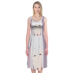 Emilia Rezero Midi Sleeveless Dress by Azkajaya