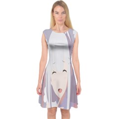 Emilia Rezero Capsleeve Midi Dress by Azkajaya