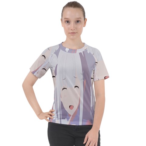 Emilia Rezero Women s Sport Raglan T-shirt by Azkajaya