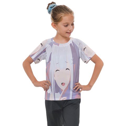 Emilia Rezero Kids  Mesh Piece T-shirt by Azkajaya