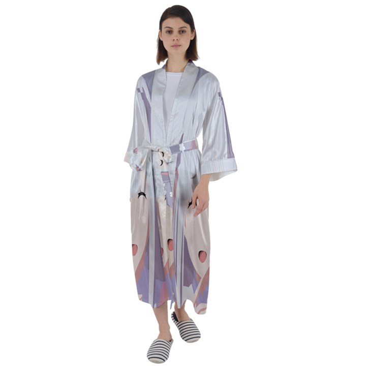 Emilia Rezero Maxi Satin Kimono