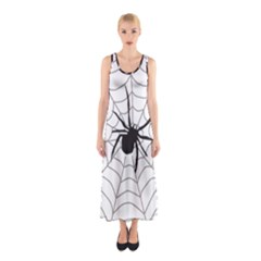 Spider Web Sleeveless Maxi Dress