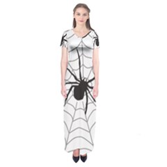 Spider Web Short Sleeve Maxi Dress by Azkajaya