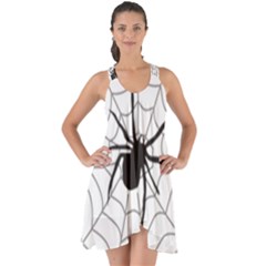 Spider Web Show Some Back Chiffon Dress by Azkajaya