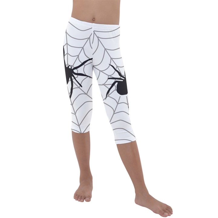 Spider Web Kids  Lightweight Velour Capri Leggings 