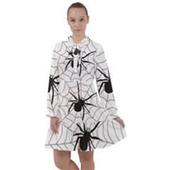 Spider Web All Frills Chiffon Dress by Azkajaya