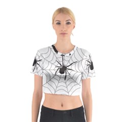 Spider Web Cotton Crop Top