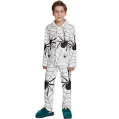 Spider Web Kids  Long Sleeve Velvet Pajamas Set