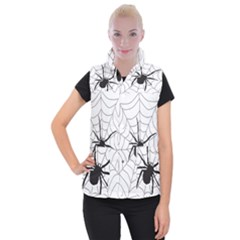 Spider Web Women s Button Up Vest