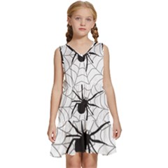 Spider Web Kids  Sleeveless Tiered Mini Dress