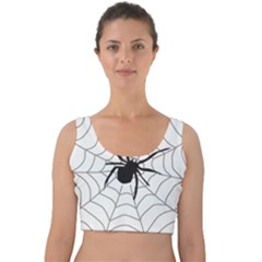 Spider Web Velvet Crop Top