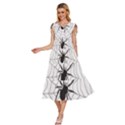 Spider Web V-Neck Drawstring Shoulder Sleeveless Maxi Dress View2