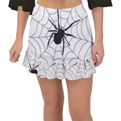 Spider Web Fishtail Mini Chiffon Skirt by Azkajaya