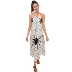 Spider Web Halter Tie Back Dress  by Azkajaya