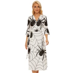 Spider Web Midsummer Wrap Dress