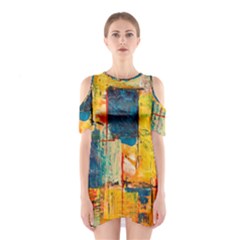 Wall Art Shoulder Cutout One Piece Dress by Azkajaya