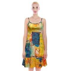 Wall Art Spaghetti Strap Velvet Dress