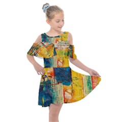 Wall Art Kids  Shoulder Cutout Chiffon Dress by Azkajaya