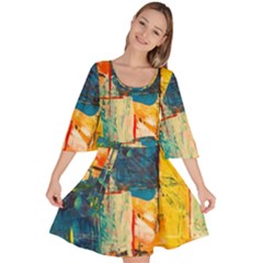 Wall Art Velour Kimono Dress by Azkajaya