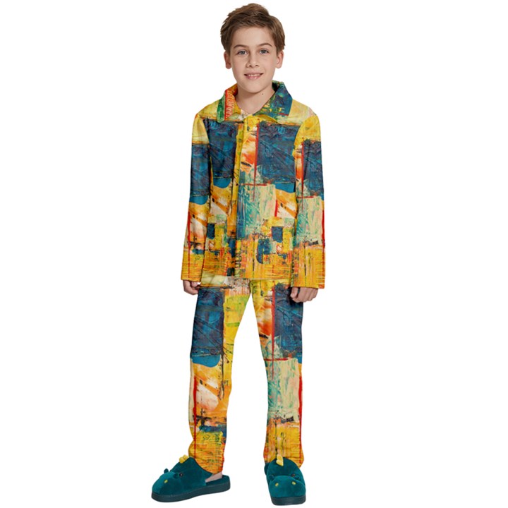 Wall Art Kids  Long Sleeve Velvet Pajamas Set