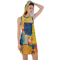 Wall Art Racer Back Hoodie Dress by Azkajaya