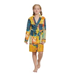 Wall Art Kids  Long Sleeve Velvet Lounge Robe