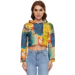 Wall Art Women s Lightweight Cropped Hoodie by Azkajaya