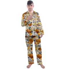 Ballon Classroom Men s Long Sleeve Satin Pajamas Set by Azkajaya