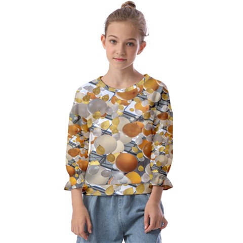 Ballon Classroom Kids  Cuff Sleeve Top by Azkajaya