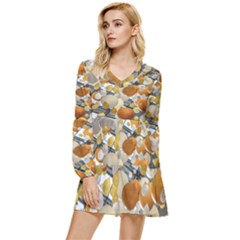 Ballon Classroom Tiered Long Sleeve Mini Dress by Azkajaya