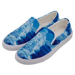 Water Blue Wallpaper Men s Canvas Slip Ons by Azkajaya