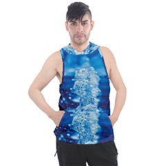 Water Blue Wallpaper Men s Sleeveless Hoodie by Azkajaya