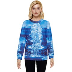 Water Blue Wallpaper Hidden Pocket Sweatshirt