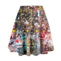 Water Droplets High Waist Skirt by Azkajaya