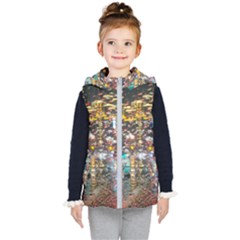 Water Droplets Kids  Hooded Puffer Vest