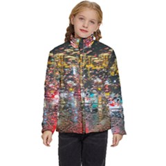 Water Droplets Kids  Puffer Bubble Jacket Coat by Azkajaya