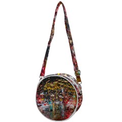 Water Droplets Crossbody Circle Bag by Azkajaya