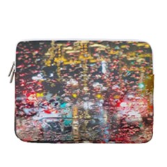 Water Droplets 14  Vertical Laptop Sleeve Case With Pocket