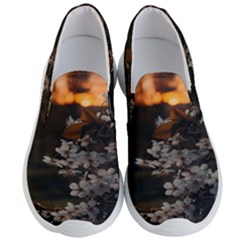 White Flower Men s Lightweight Slip Ons by Azkajaya