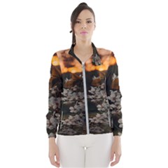 White Flower Women s Windbreaker