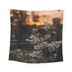 White Flower Square Tapestry (small)